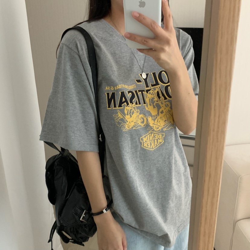 HELLO JINI韓國直郵㊣東大門實拍女裝新款人氣25春夏休閑T恤HELLO JINIT恤