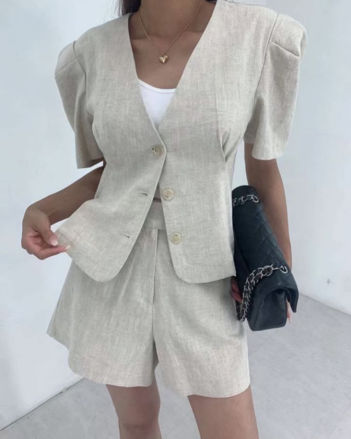 FEMME直郵韓國代購㊣女裝新品推薦時尚熱賣職業人氣休閑套裝FEMME套裝圖色2