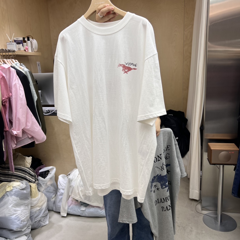 PLEASURE韓國直郵㊣東大門實拍女裝新款25春夏時尚休閑職業T恤PLEASURET恤