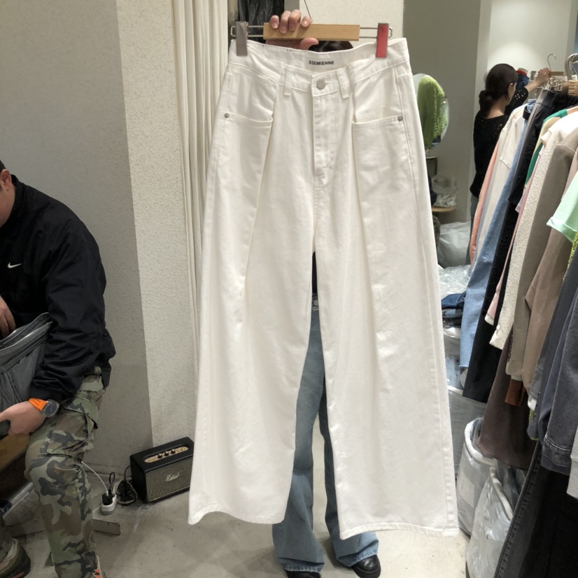 SSEMIENNE直郵韓國代購㊣女裝新品時尚熱賣推薦25春夏牛仔褲SSENIQUE牛仔褲圖色1