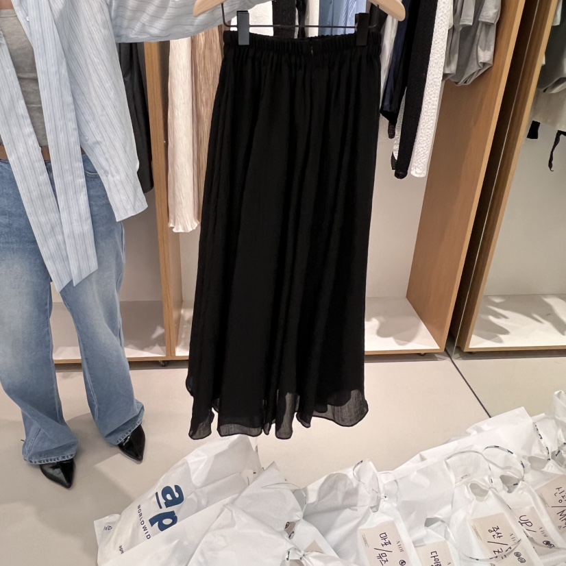 ALOT韓國直郵㊣女裝新款職業人氣25春夏半身裙中短裙荷葉邊A LOT半身裙/中短裙