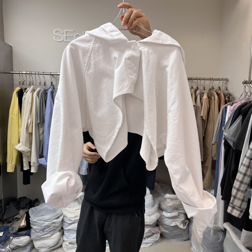 LEESEED-A韓國直郵㊣東大門實拍女裝新品熱賣夾克不含內搭連帽SEeD/LEESEED夾克圖色2