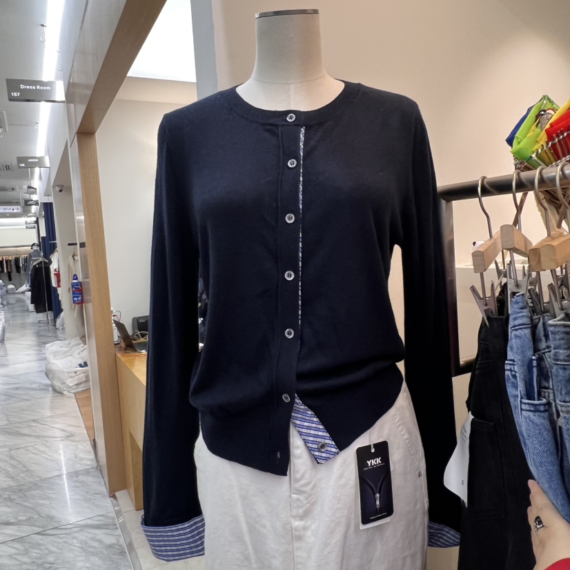 AFTERGLOW韓國㊣直郵東大門代購女裝新品職業針織衫格紋開衫AFTERGLOW針織衫圖色2