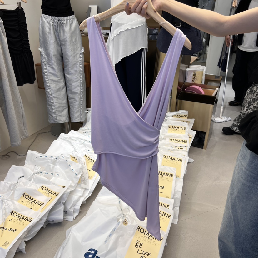 ROMAINE韓國㊣直郵東大門代購女裝新款人氣休閑25春夏吊帶背心ROMAINE吊帶/背心