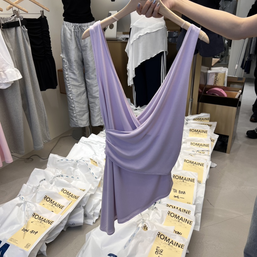 ROMAINE韓國㊣直郵東大門代購女裝新款人氣休閑25春夏吊帶背心ROMAINE吊帶/背心