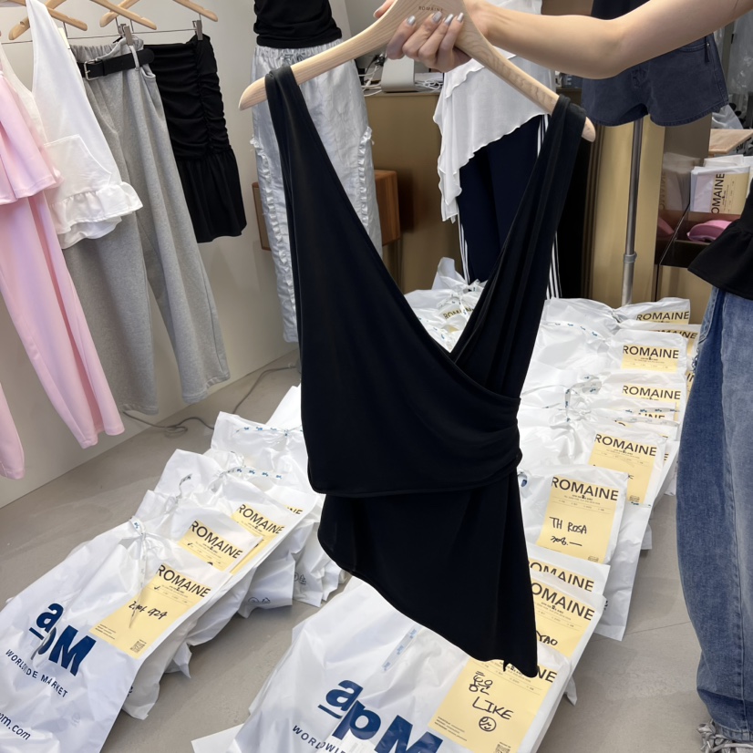 ROMAINE韓國㊣直郵東大門代購女裝新款人氣休閑25春夏吊帶背心ROMAINE吊帶/背心圖色2