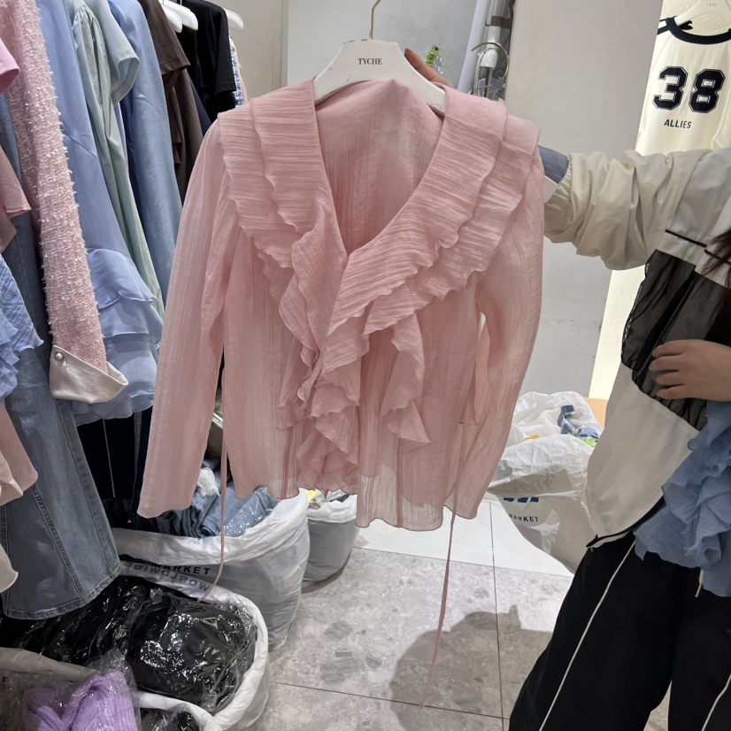 TYCHE韓國直郵㊣東大門實拍女裝新品推薦時尚熱賣襯衫蕾絲衫TYCHE襯衫/蕾絲衫圖色2
