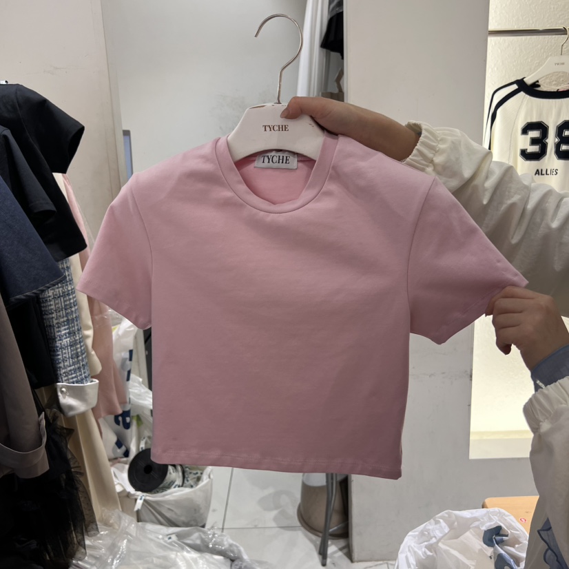 TYCHE韓國㊣直郵東大門代購女裝新品推薦職業休閑人氣25春夏T恤TYCHET恤圖色4