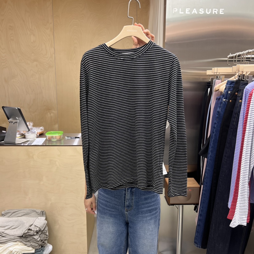 PLEASURE韓國直郵㊣女裝新品職業時尚熱賣推薦人氣25春夏長袖T恤PLEASURE長袖T恤圖色2