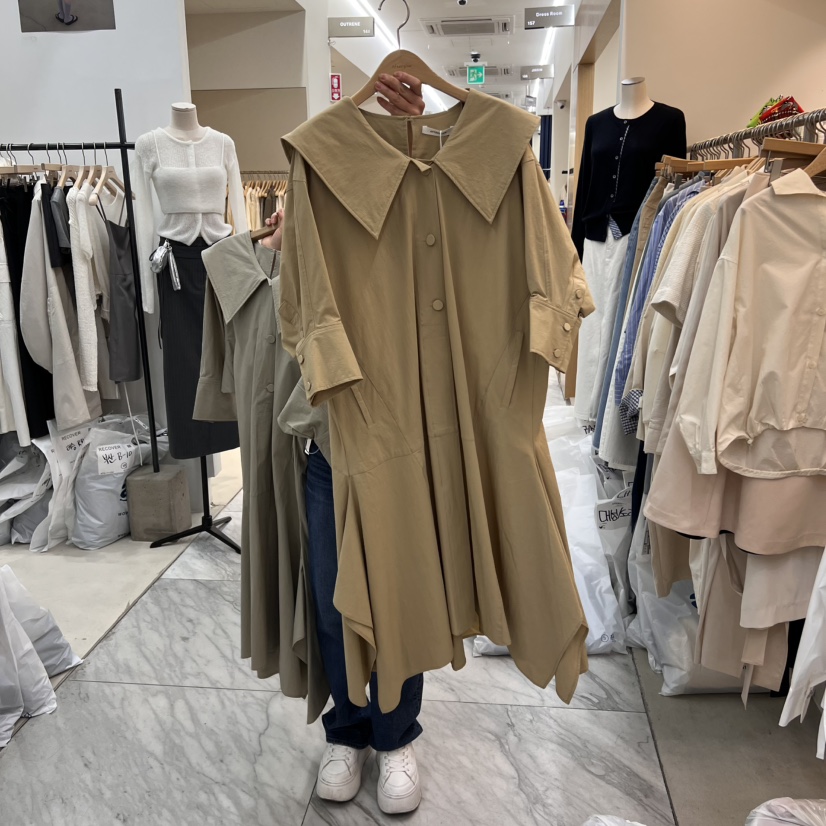 AFTERGLOW韓國直郵㊣東大門實拍女裝新品25春夏熱賣職業連衣裙AFTERGLOW連衣裙圖色2