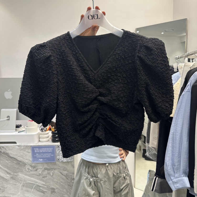EYEL韓國直郵㊣東大門實拍女裝新品推薦25春夏職業休閑時尚T恤EYELT恤圖色3