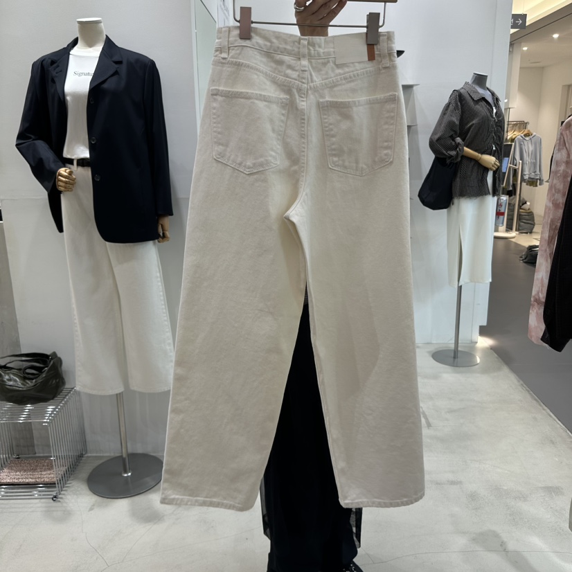 BINUS直郵韓國代購㊣女裝新款人氣25春夏推薦熱賣休閑褲奶油色BINUS休閑褲