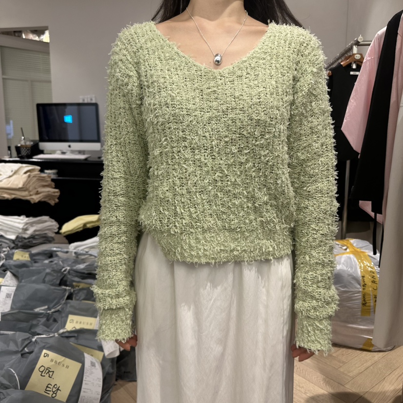 BRUSH-P韓國㊣直郵東大門代購女裝新品休閑25春夏人氣針織衫BRUSH-P針織衫圖色2