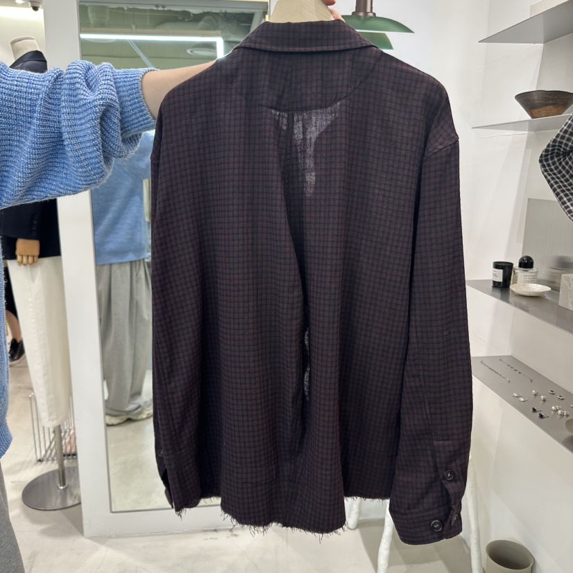 BINUS韓國㊣直郵東大門代購女裝新品休閑時尚熱賣25春夏夾克格紋BINUS夾克