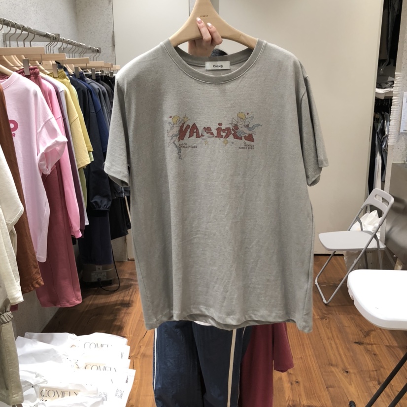 COMELY韓國代購女士新款時尚休閑真品人氣推薦職業熱賣25春夏T恤COMELYT恤圖色2