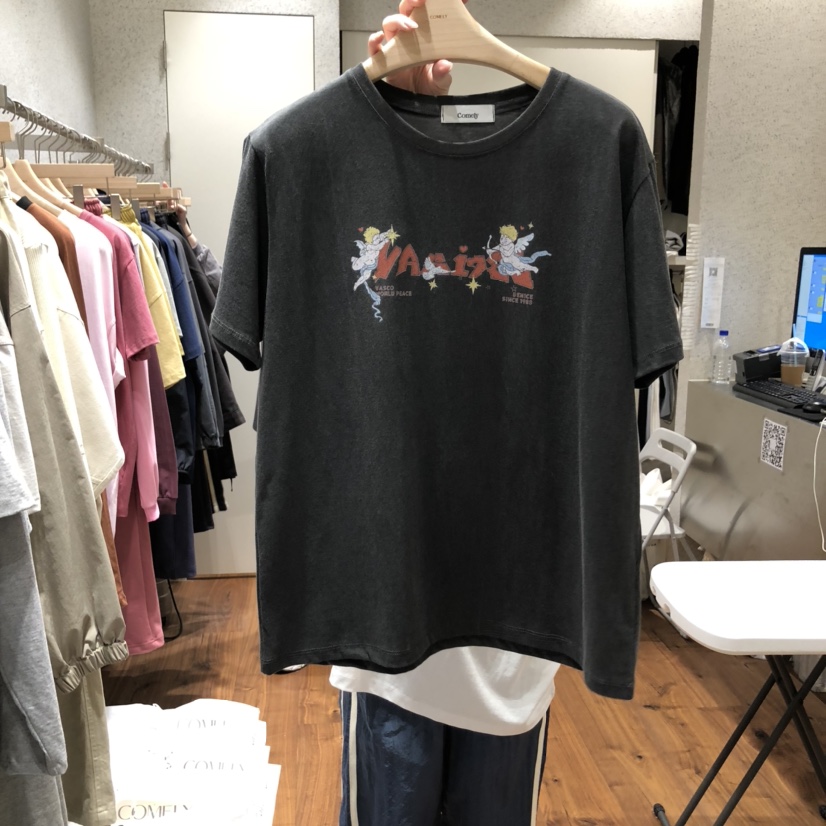 COMELY韓國代購女士新款時尚休閑真品人氣推薦職業熱賣25春夏T恤COMELYT恤圖色3