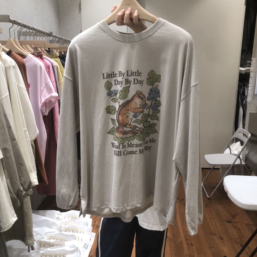 COMELY韓國代購女裝新品休閑時尚職業人氣熱賣25春夏長袖T恤COMELY長袖T恤圖色2