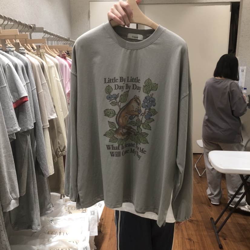 COMELY韓國代購女裝新品休閑時尚職業人氣熱賣25春夏長袖T恤COMELY長袖T恤圖色3