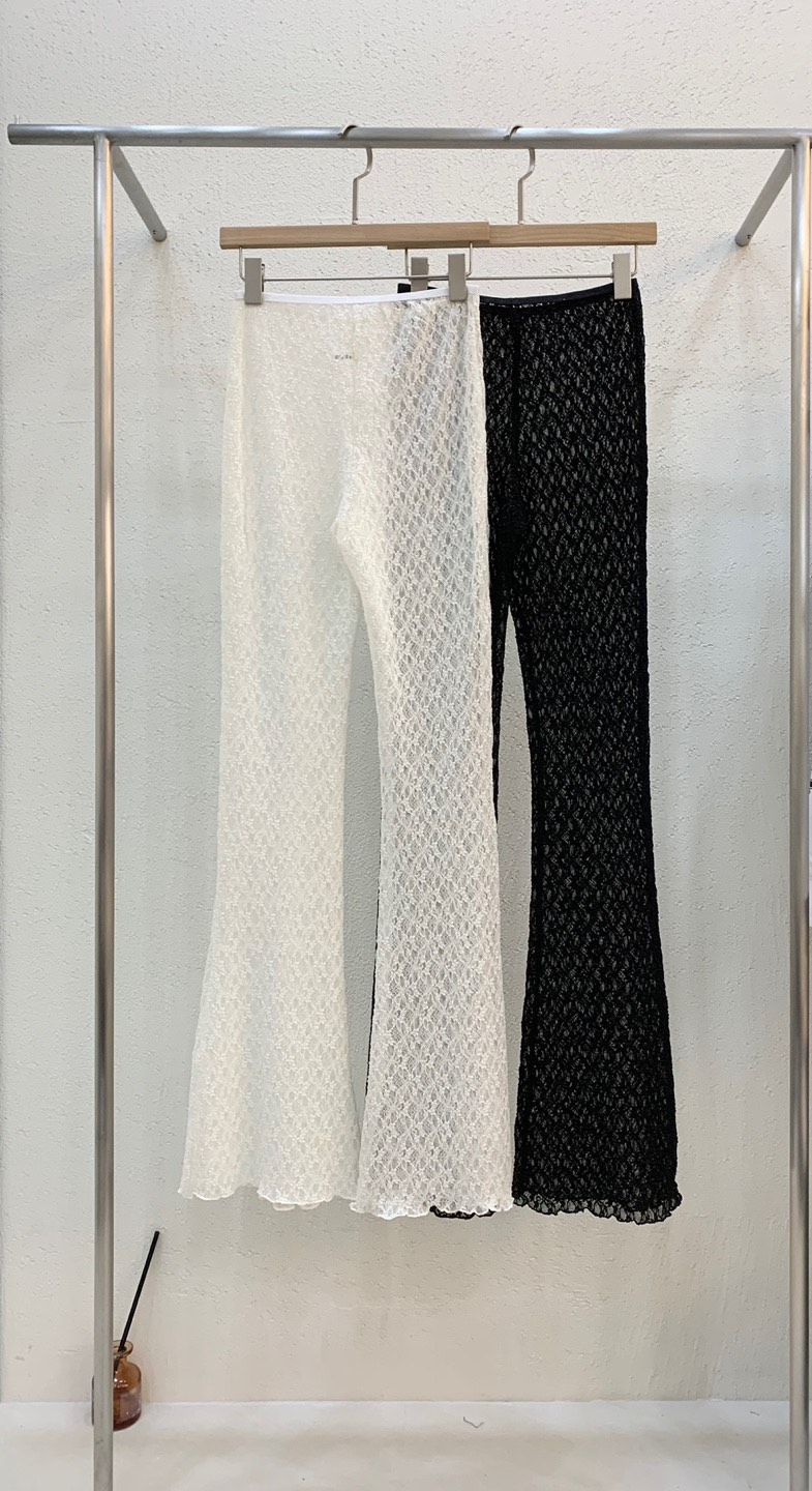 LIGHT AND SALT韓國直郵女士新品時尚職業休閑休閑褲蕾絲LIGHT AND SALT休閑褲