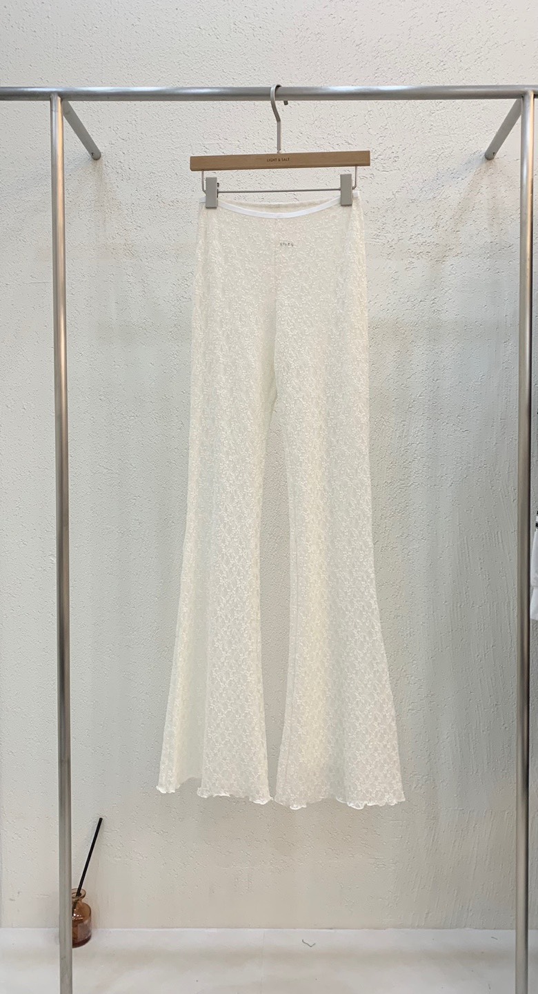 LIGHT AND SALT韓國直郵女士新品時尚職業休閑休閑褲蕾絲LIGHT AND SALT休閑褲