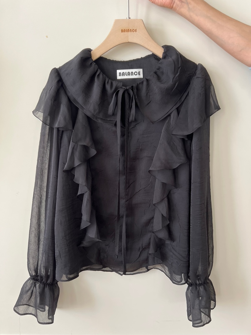 BALANCE東大門代購女裝新款時尚職業熱賣25春夏休閑襯衫蕾絲衫BALANCE襯衫/蕾絲衫圖色1