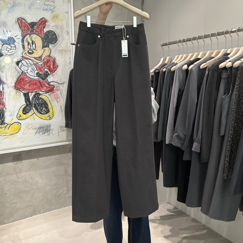 LAMAGIEPIE東大門代購女裝新品職業休閑25春夏時尚人氣休閑褲LAMAGIE GREY休閑褲圖色2