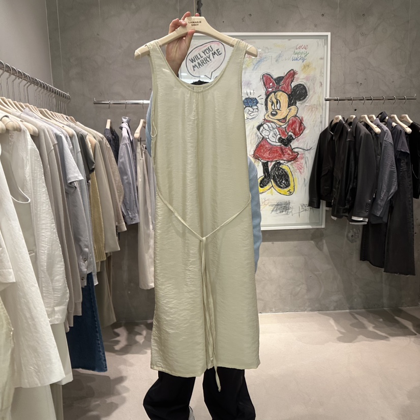 LAMAGIEPIE韓國代購女士新品人氣真品推薦時尚連衣裙含腰繩LAMAGIE GREY連衣裙圖色3