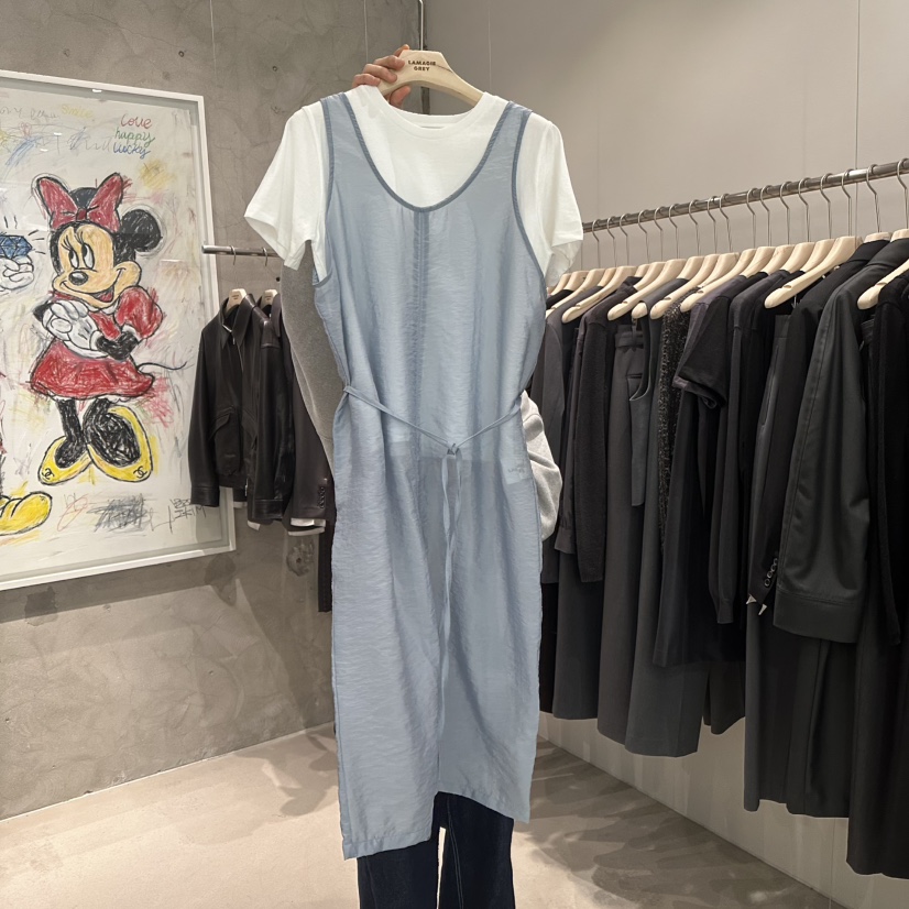 LAMAGIEPIE韓國代購女士新品人氣真品推薦時尚連衣裙含腰繩LAMAGIE GREY連衣裙圖色4