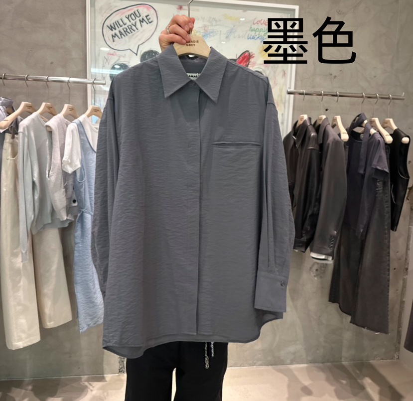 LAMAGIEPIE韓國代購女裝新品時尚人氣25春夏推薦襯衫蕾絲衫LAMAGIE GREY襯衫/蕾絲衫圖色3