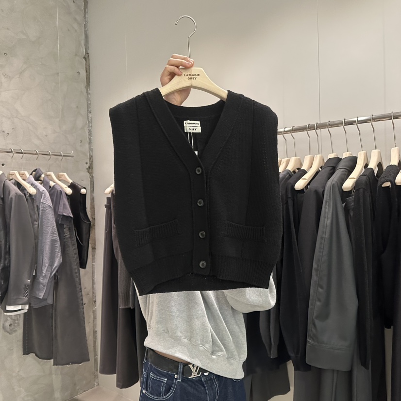LAMAGIEPIE韓國直郵㊣女裝新品時尚推薦人氣25春夏馬甲口袋LAMAGIE GREY馬甲圖色2