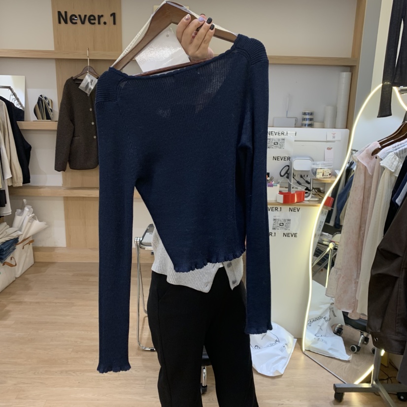 NEVER.1韓國㊣直郵東大門代購女裝新品人氣25春夏時尚針織衫NEVER.1針織衫