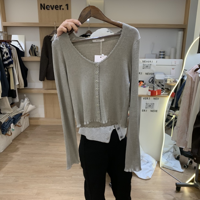 NEVER.1韓國㊣直郵東大門代購女裝新品人氣25春夏時尚針織衫NEVER.1針織衫