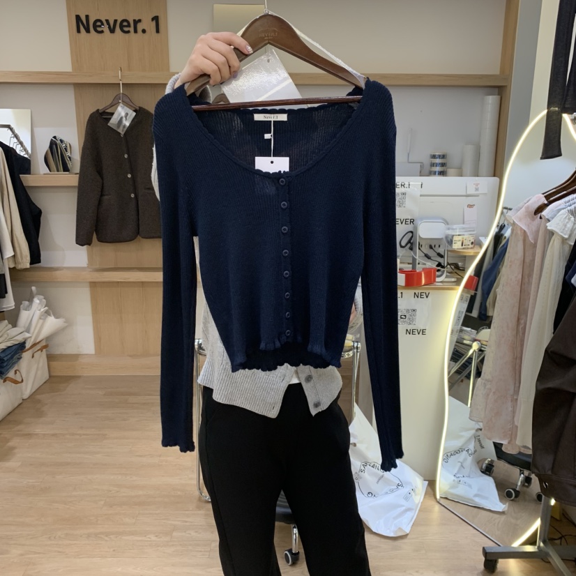 NEVER.1韓國㊣直郵東大門代購女裝新品人氣25春夏時尚針織衫NEVER.1針織衫圖色2