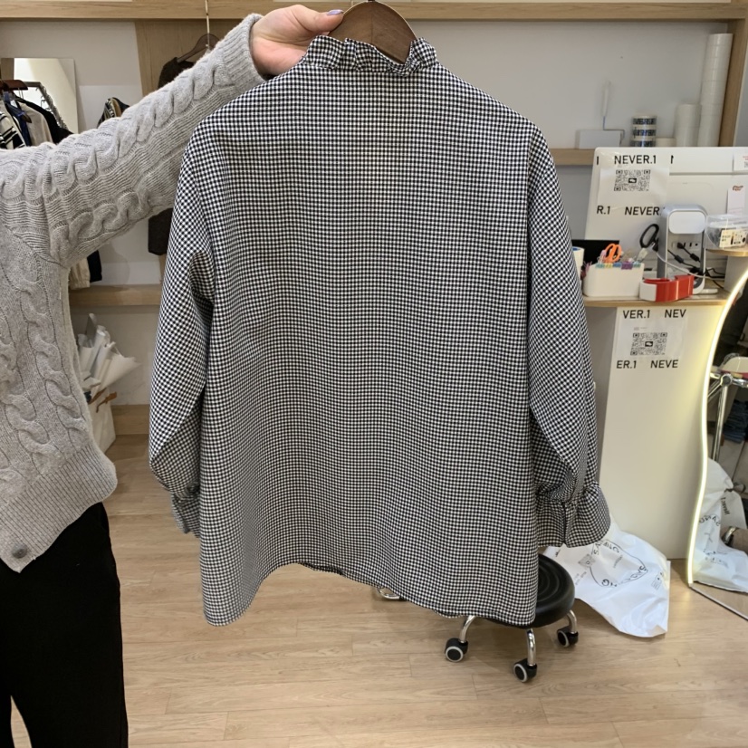 NEVER.1韓國㊣直郵東大門代購女裝新品25春夏人氣襯衫蕾絲衫NEVER.1襯衫/蕾絲衫