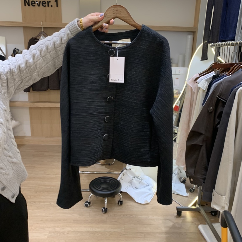 NEVER.1韓國㊣直郵東大門代購女裝新品25春夏熱賣夾克花呢NEVER.1夾克圖色2