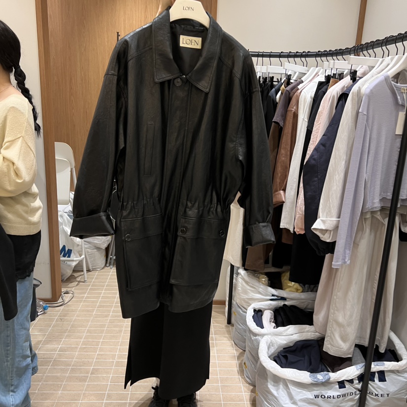 LOFN韓國㊣直郵東大門代購女裝新款推薦職業人氣熱賣夾克皮革LOFN夾克圖色2