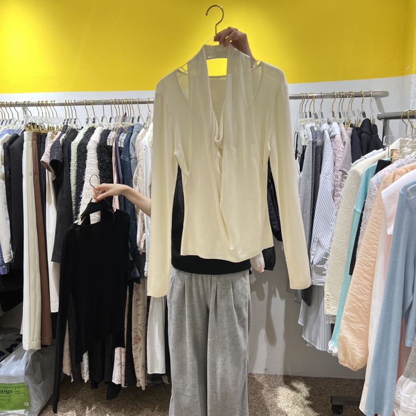 LE MASTERPLACE直郵韓國代購㊣女裝新品時尚25春夏長袖T恤Le masterpiece長袖T恤