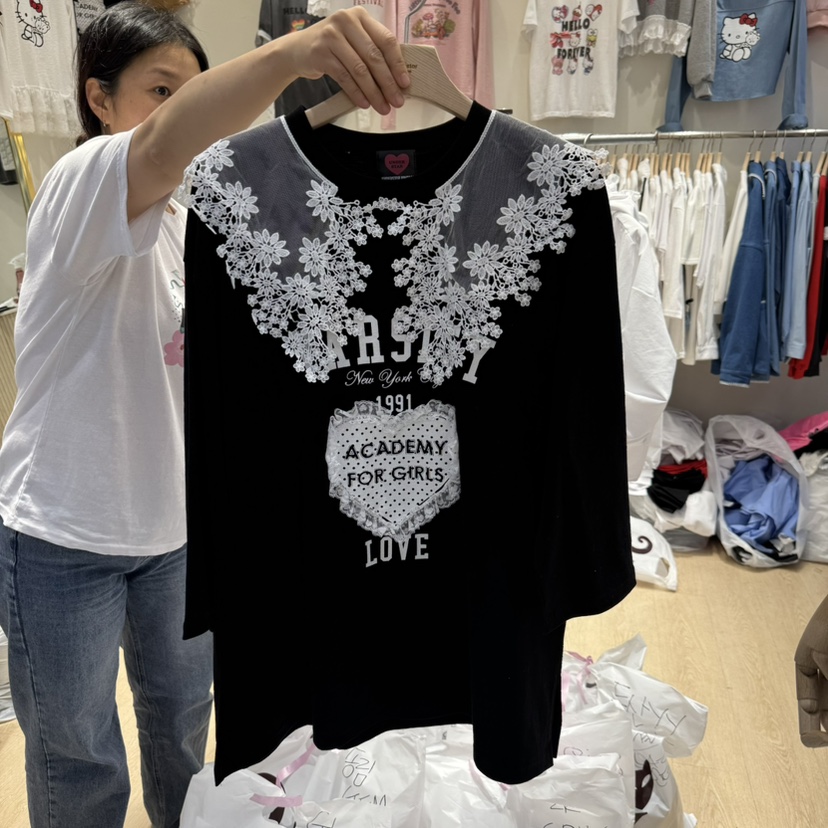 UNDERSTAR_VINTAGE直郵韓國代購㊣女裝新品職業推薦25春夏T恤UNDERSTAR_VINTAGET恤圖色2