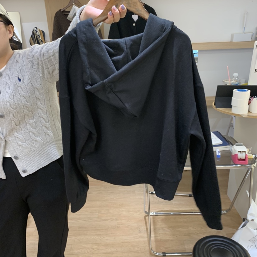 NEVER.1韓國直郵㊣女裝新品休閑推薦人氣25春夏衛衣拉鏈連帽NEVER.1衛衣