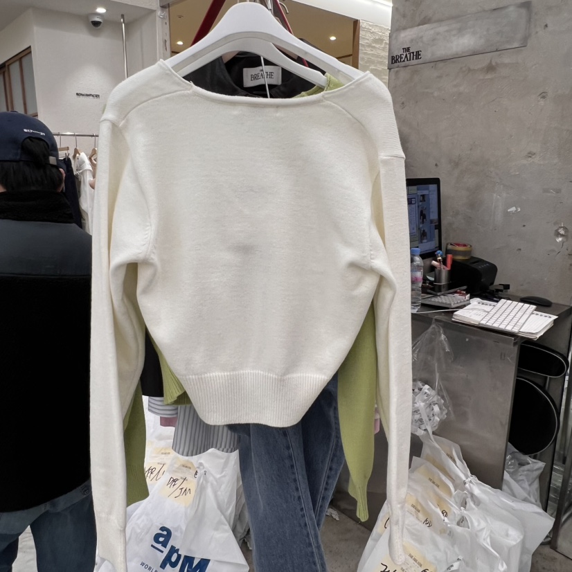 BREATHE韓國直郵㊣東大門實拍女裝新款職業人氣時尚25春夏針織衫BREATHE針織衫