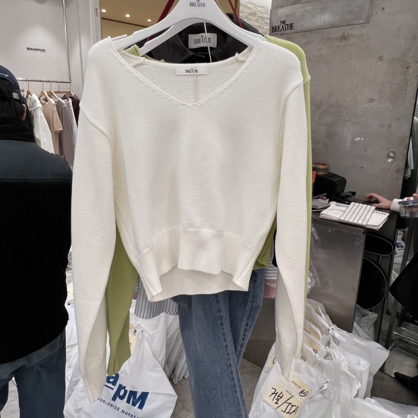 BREATHE韓國直郵㊣東大門實拍女裝新款職業人氣時尚25春夏針織衫BREATHE針織衫圖色1