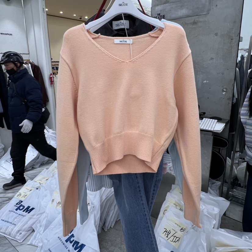 BREATHE韓國直郵㊣東大門實拍女裝新款職業人氣時尚25春夏針織衫BREATHE針織衫圖色3
