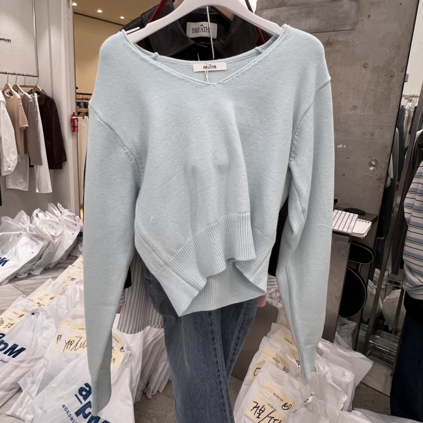 BREATHE韓國直郵㊣東大門實拍女裝新款職業人氣時尚25春夏針織衫BREATHE針織衫圖色4