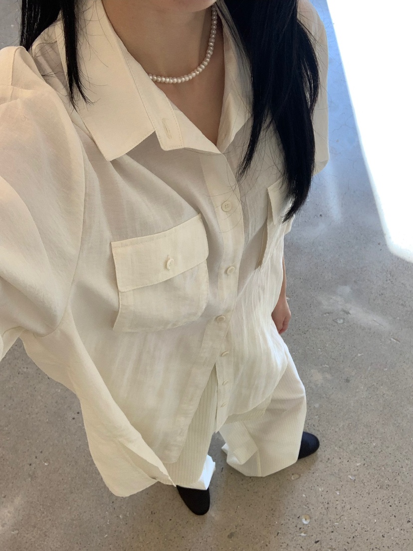 FAVE直郵韓國代購㊣女裝新款人氣休閑熱賣職業推薦襯衫蕾絲衫FAVOURITE襯衫/蕾絲衫