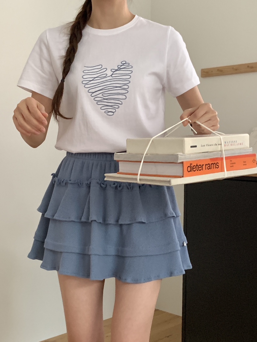 RE:OPENING韓國直郵㊣女裝新品職業休閑人氣時尚熱賣T恤刺繡RE:OPENINGT恤