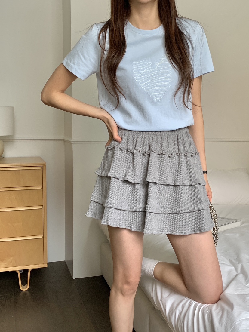 RE:OPENING韓國直郵㊣女裝新品職業休閑人氣時尚熱賣T恤刺繡RE:OPENINGT恤