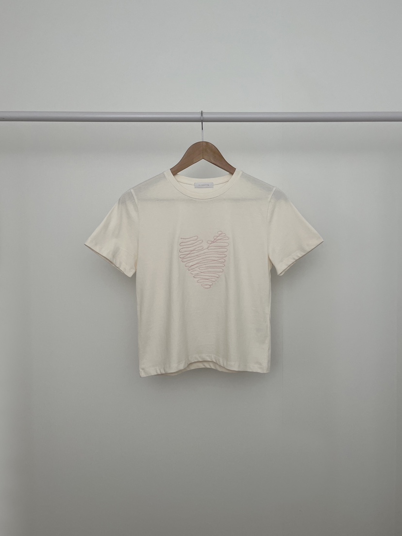 RE:OPENING韓國直郵㊣女裝新品職業休閑人氣時尚熱賣T恤刺繡RE:OPENINGT恤圖色2