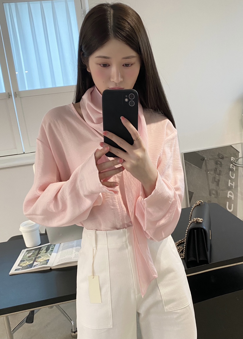 BOHEME韓國直郵㊣女裝新款休閑推薦25春夏時尚職業襯衫蕾絲衫BOHEME襯衫/蕾絲衫