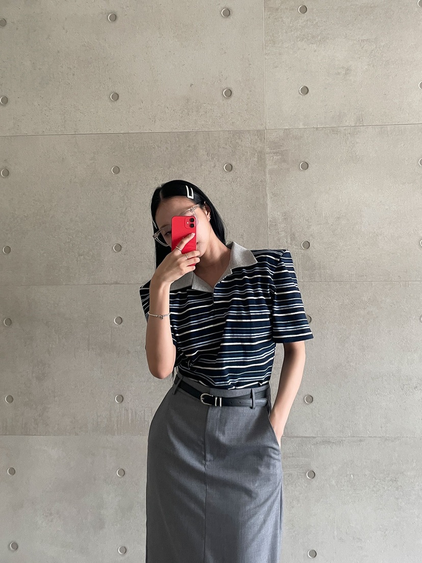 CELEBRITY-A韓國㊣直郵東大門代購女裝新品職業時尚25春夏T恤CELEBRITY-AT恤