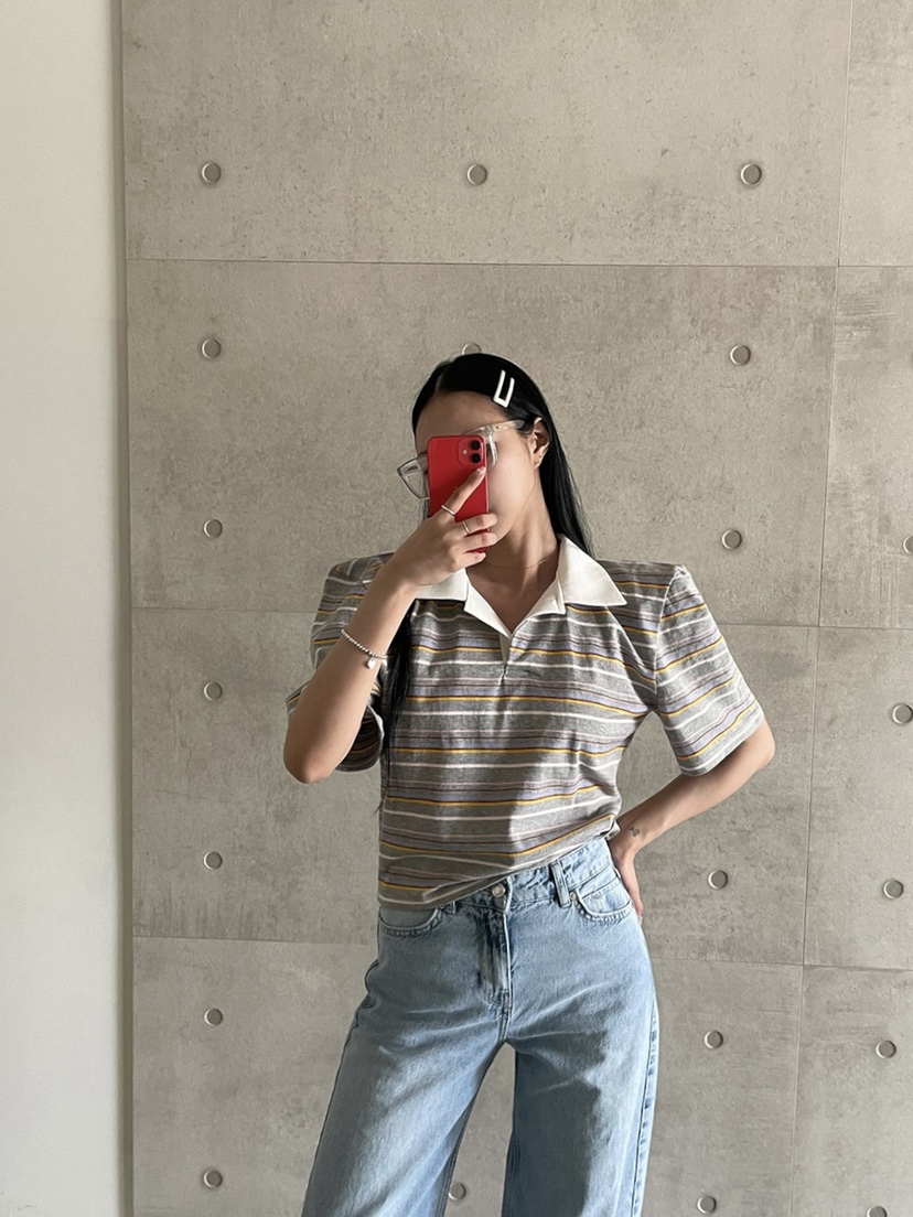 CELEBRITY-A韓國㊣直郵東大門代購女裝新品職業時尚25春夏T恤CELEBRITY-AT恤